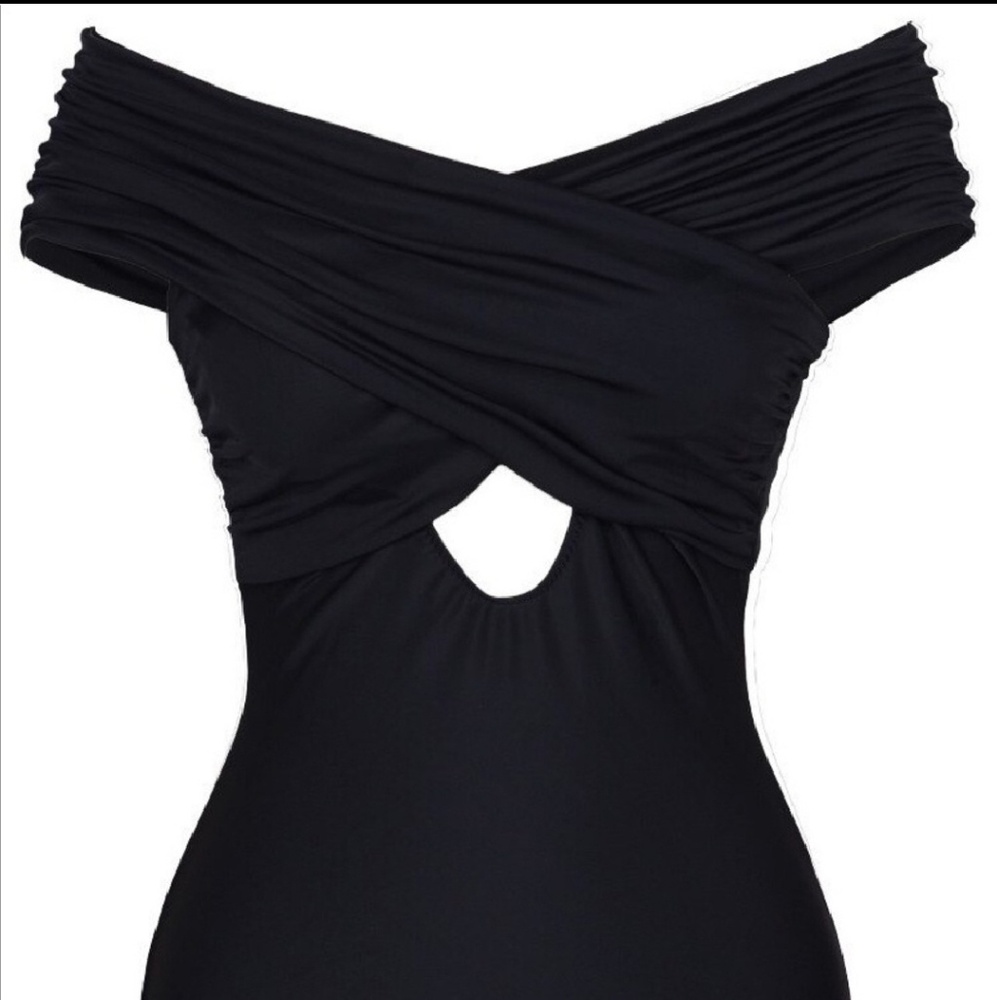 Off the Shoulder One-Piece Swimsuit